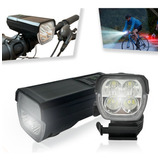 Farol Bike 4 Led 20.000 Lumens Recarregável Lanterna Solar