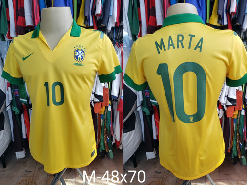 Camisa Brasil Femenino De Jogo 2013 Oficial #titular #10