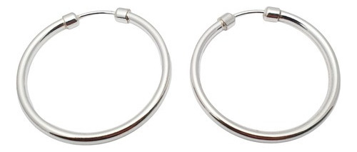 Aros Argolla Plata 925 Cubanos De 30 Mm Huecos Inflados A3c