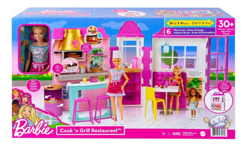 Playset Barbie Restaurante Con Muñeca Hbb91