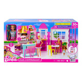 Playset Barbie Restaurante Con Muñeca Hbb91