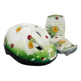 Casco Benotto Niña Coderas-rodilleras Flores Casbtt0004