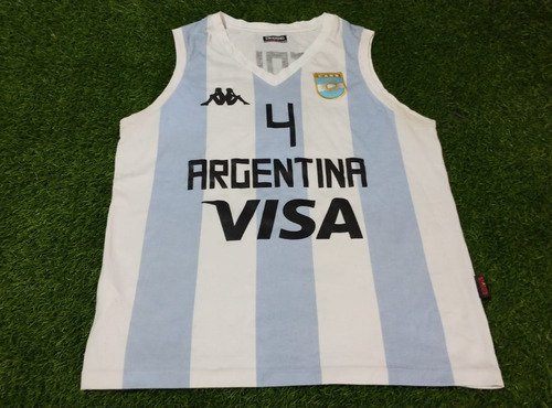 Camiseta Kappa Seleccion Argentina De Basquet # 4 Scola