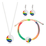 Yin Yang Lgbtq - Collar A Juego Con Orgullo Lesbiano Gay Par