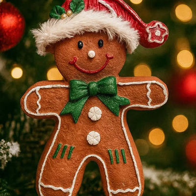 Muñeco Navidad Galleta Jengibre 30 Cm De Resina | Meses sin interés