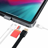 Twopan iPad Pro Usb C Hub, T7-hpp 6 En 1 De Aluminio iPad Pr