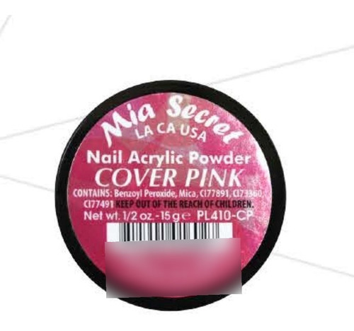 Polimero Cover Pink Uñas Acrilicas Mia Secret 15g Estylosas