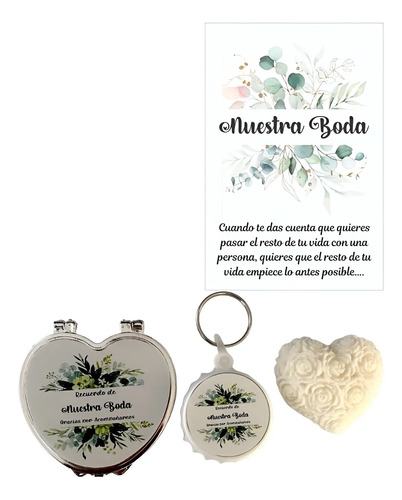 30recuerdos Para Boda Varios Colores Espejo,llaveros,jabones