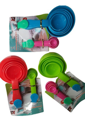 Juego De Cucharas Y Tazas Plástico De Medición De 9 Piezas