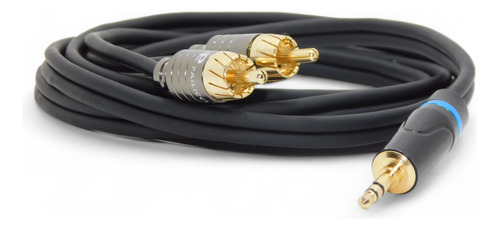Cable Miniplug A Dos Rca Sin Ruido Profesional Hamc 5mts