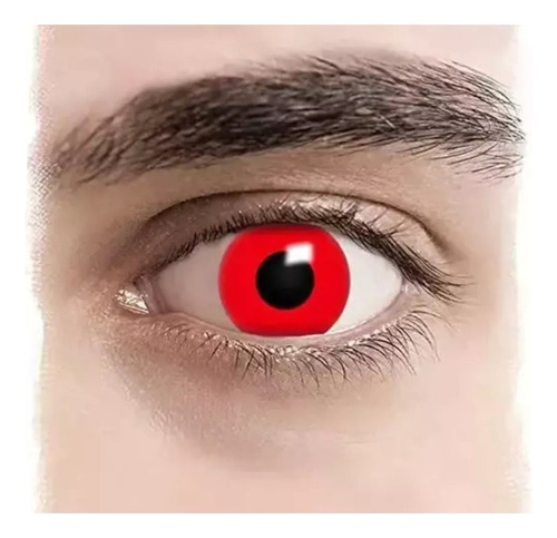 Lentes De Contacto Fantasia Rojos O Rojos Con Borde Negro