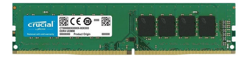 Memoria Ram Gamer Color Verde  8gb 1 Crucial Ct8g4dfra32a