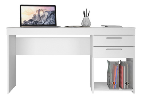 Escritorio Notável Móveis Mesa Office 2 Gavetas Mdp De 1210mm X 760mm X 410mm Blanco