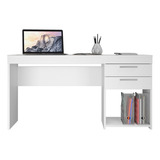 Escritorio Notável Móveis Mesa Office 2 Gavetas Mdp De 1210mm X 760mm X 410mm Blanco