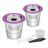 K Pair Reusable Stainless Steel Coffee Capsule Cup