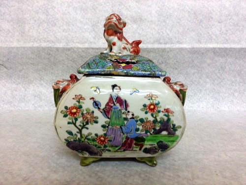 Antiguo Saumador Porcelana Oriental China O Japon C Detalle