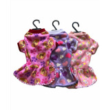 Kit 2 Vestidos Roupas Soft Pet Tam.4 Para Cachorro Cães