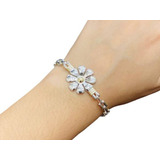 Pulsera Plata 925 Oro Flor Grande Mujer Día Enamorados