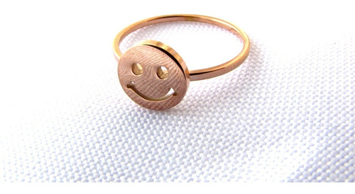 Oferta! Anillo Lujo Baño Oro 18k Smile