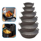 Kit 6 Forma Silicone Forro Reutilizável Air Fryer Fritadeira