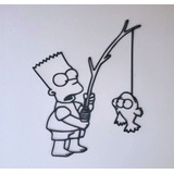 Bart Simpson Y Blinky Cuadro Silueta De Pared Impresa En 3d