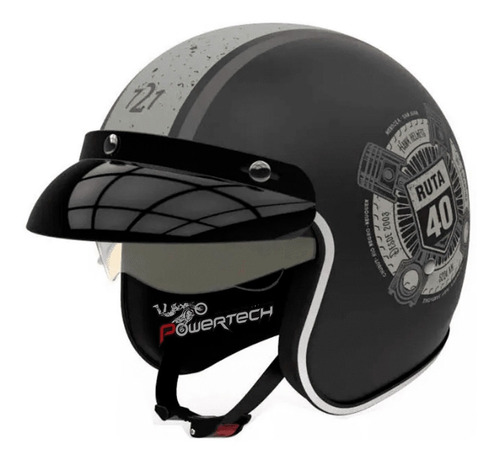 Casco Hawk 721 Ruta 40 Abierto Con Vicera Y Visor