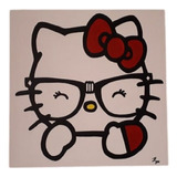 Cuadro Decorativo Moderno Pintura Hello Kitty Lentes