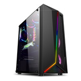 Gabinete Gamer Xway 01151 Fonte 600w Usb3.0 Led 4 Fans Rgb