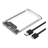 Case Para Hd 2.5 Transparente Usb 3.0 Notebook Sata Protect