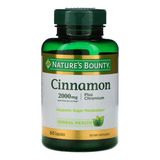 Cinnamon 2000 Mg Nature's Bounty  Para El Metabolismo 60 Cap