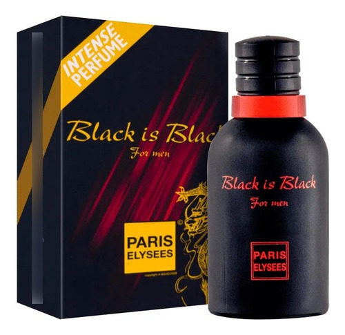 Black Is Black Paris Elysees Masc. 100 Ml-lacrado Original