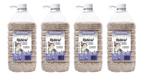 Piedras Aglomerante Gatos Lavanda Rubicat Pack X 21,2kg K9