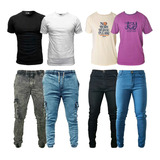 Combo Ropa Remeras Lisas + Jogger Cargo + Jeans + Remerones 