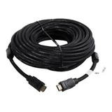 Cable Hdmi 15 Metros Doble Filtro Mallado Punta Dorada Negro