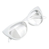 Marco Lentes Ópticos Cat Eye Classic White Blanco M L 54mm