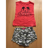 Lote De Ropa Adolescente Talle S /34 (short Y Remera) Econ 