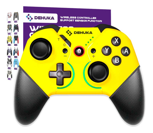 Control Mando Inalambrico Dehuka Amarillo Compatible Nintendo Switch Lite Oled 