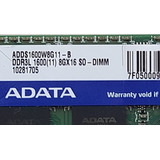 Memoria Ram Adata 8gb Ddr3l - Portátil 1600mhz