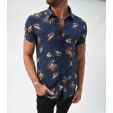 Camisa Hombre Alamy Estampada M/c Fibrana Slim Fit Bond