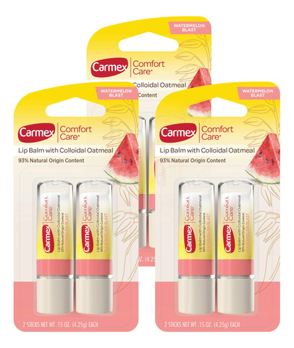 Pack De 2 Carmex Lip Balm Melon 4.25g Cu Comfort Labial Usa