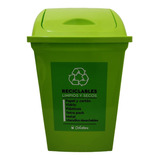 Cesto/basurero De Reciclado Ecológico 50 Lts. Tapa Vaiven 