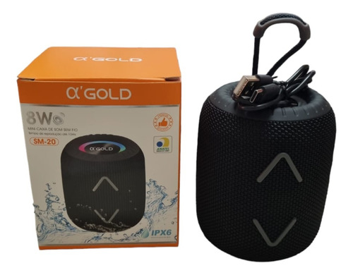 Mini Caixa Caixinha Som Bluetooth S/fio A Gold Prova D'água 