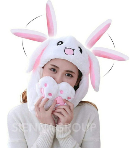 Gorro Peluche Mueve Levanta Las Orejas Conejo Divertido