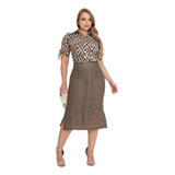 Conjunto Midi Renda Arrastão Kauly ( 3826 3827)evangelica