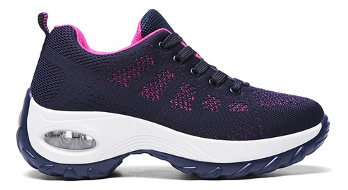 Tenis Negros Para Mujer Plataforma Comodos Running Noihzaf