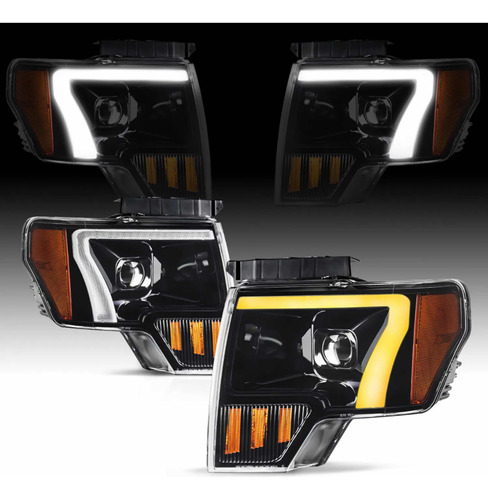 Faros Lobo F150 2009 2010 2011 2012 2013 2014 Led Secuencial