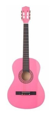 Guitarra Acústica Niños 30 Pulgadas Epic Rosada Con Funda