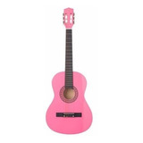 Guitarra Acústica Niños 30 Pulgadas Epic Rosada Con Funda