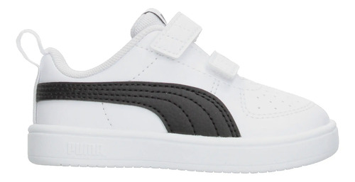 Tenis Niño Puma Rickie V Blanco Y Negro Cómodo Casual Deportivo Infantil T11-16