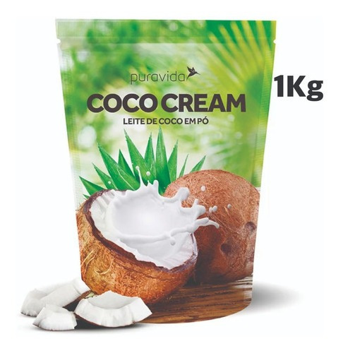 Suplemento Em Pó Pura Vida Coco Cream Leite Em Saco De 1kg